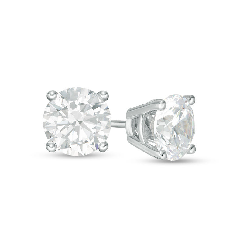 Main Image 1 of 4 CT. T.W. Diamond Solitaire Stud Earrings in 14K White Gold