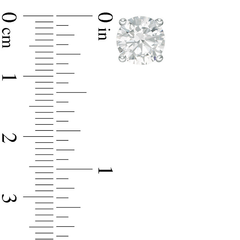 Main Image 2 of 4 CT. T.W. Diamond Solitaire Stud Earrings in 14K White Gold