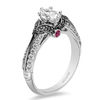 Thumbnail Image 1 of Enchanted Disney Villains Evil Queen 1 CT. T.W. Oval Diamond Engagement Ring in 14K White Gold with Black Rhodium