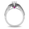 Thumbnail Image 3 of Enchanted Disney Villains Evil Queen 1 CT. T.W. Oval Diamond Engagement Ring in 14K White Gold with Black Rhodium