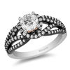 Thumbnail Image 1 of Enchanted Disney Villains Ursula 1-1/4 CT. T.W. Diamond Frame Engagement Ring in 14K Two-Tone Gold with Black Rhodium