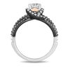 Thumbnail Image 3 of Enchanted Disney Villains Ursula 1-1/4 CT. T.W. Diamond Frame Engagement Ring in 14K Two-Tone Gold with Black Rhodium