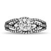 Thumbnail Image 4 of Enchanted Disney Villains Ursula 1-1/4 CT. T.W. Diamond Frame Engagement Ring in 14K Two-Tone Gold with Black Rhodium