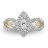 Thumbnail Image 3 of Enchanted Disney Jasmine 3/4 CT. T.W. Marquise Diamond Double Frame Engagement Ring in 14K Two-Tone Gold