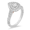 Thumbnail Image 2 of Enchanted Disney Ariel 1 CT. T.W. Pear-Shaped Diamond Double Frame Shell Engagement Ring in 14K White Gold