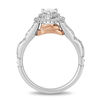 Thumbnail Image 2 of Enchanted Disney Ariel 1 CT. T.W. Pear-Shaped Diamond Double Frame Shell Engagement Ring in 14K Two-Tone Gold