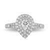 Thumbnail Image 4 of Enchanted Disney Ariel 1 CT. T.W. Pear-Shaped Diamond Double Frame Shell Engagement Ring in 14K White Gold