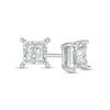 Thumbnail Image 0 of 1/4 CT. T.W. Princess-Cut Diamond Solitaire Stud Earrings in Sterling Silver