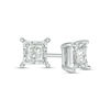 Thumbnail Image 1 of 1/4 CT. T.W. Princess-Cut Diamond Solitaire Stud Earrings in Sterling Silver