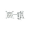 1/3 CT. T.W. Princess-Cut Diamond Solitaire Stud Earrings in Sterling Silver
