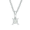 Thumbnail Image 0 of 1/10 CT. Princess-Cut Diamond Solitaire Pendant in Sterling Silver (J/I3)