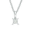 Thumbnail Image 1 of 1/10 CT. Princess-Cut Diamond Solitaire Pendant in Sterling Silver (J/I3)
