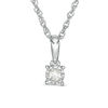 Thumbnail Image 0 of 1/10 CT. Diamond Solitaire Pendant in Sterling Silver