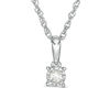 Thumbnail Image 1 of 1/10 CT. Diamond Solitaire Pendant in Sterling Silver