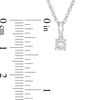 Thumbnail Image 2 of 1/10 CT. Diamond Solitaire Pendant in Sterling Silver