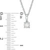 Thumbnail Image 2 of 1/5 CT. Diamond Solitaire Pendant in Sterling Silver