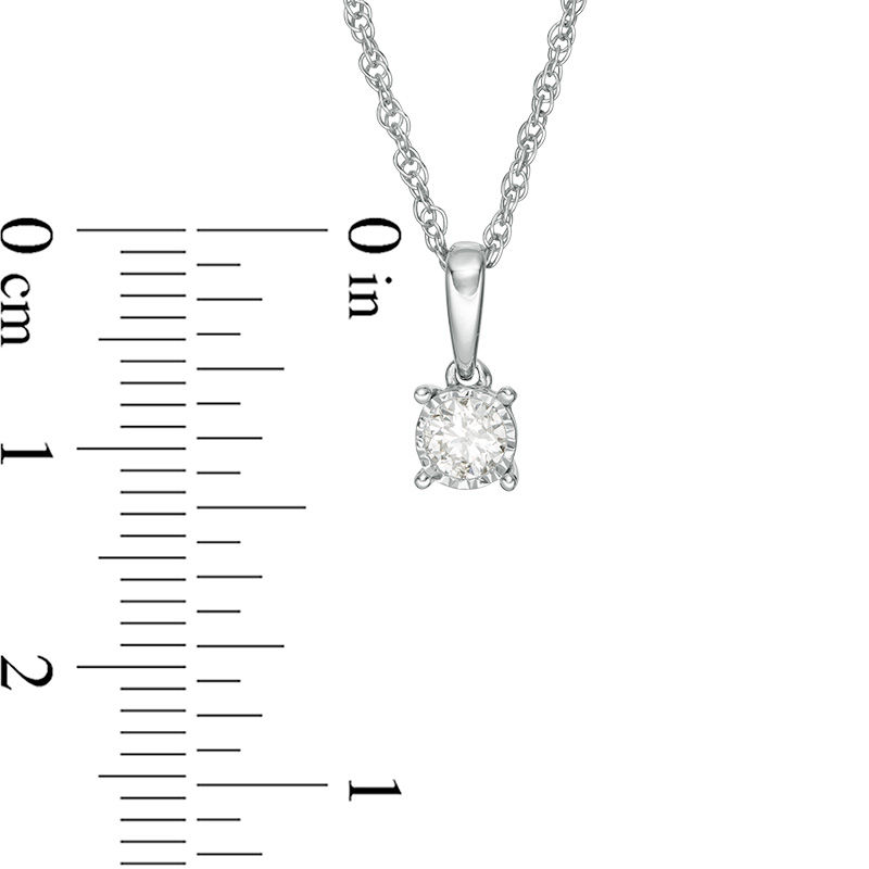 1/5 CT. Diamond Solitaire Pendant in Sterling Silver