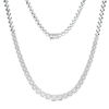 Thumbnail Image 0 of 3 CT. T.W. Graduated Diamond and Bead Necklace in 10K White Gold