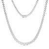 Thumbnail Image 1 of 3 CT. T.W. Graduated Diamond and Bead Necklace in 10K White Gold