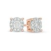 Thumbnail Image 1 of 1/4 CT. T.W. Diamond Frame Stud Earrings in 10K Rose Gold