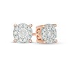 Thumbnail Image 0 of 1/4 CT. T.W. Diamond Frame Stud Earrings in 10K Rose Gold