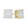 Thumbnail Image 0 of 1/4 CT. T.W. Diamond Frame Stud Earrings in 10K Gold