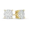 Thumbnail Image 1 of 1/4 CT. T.W. Diamond Frame Stud Earrings in 10K Gold
