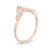 Thumbnail Image 2 of 1/4 CT. T.W. Diamond Chevron Anniversary Band in 14K Rose Gold