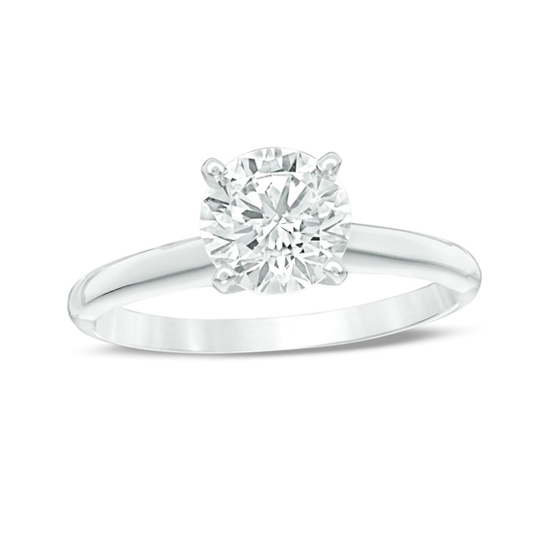 1-1/2 CT. Certified Diamond Solitaire Engagement Ring in 14K White Gold (J/I2)