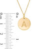 Thumbnail Image 1 of Small Disc Uppercase "A" Pendant in 10K Gold