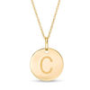 Thumbnail Image 1 of Small Disc Uppercase "C" Pendant in 10K Gold