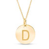 Thumbnail Image 0 of Small Disc Uppercase "D" Pendant in 10K Gold