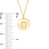 Thumbnail Image 1 of Small Disc Uppercase "D" Pendant in 10K Gold