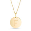 Thumbnail Image 1 of Small Disc Uppercase "F" Pendant in 10K Gold