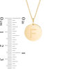 Thumbnail Image 2 of Small Disc Uppercase "F" Pendant in 10K Gold