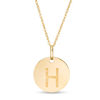 Thumbnail Image 0 of Small Disc Uppercase "H" Pendant in 10K Gold
