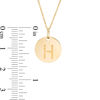 Thumbnail Image 1 of Small Disc Uppercase "H" Pendant in 10K Gold