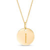 Thumbnail Image 0 of Small Disc Uppercase "I" Pendant in 10K Gold