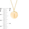 Thumbnail Image 1 of Small Disc Uppercase "I" Pendant in 10K Gold