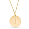 Thumbnail Image 0 of Small Disc Uppercase "J" Pendant in 10K Gold