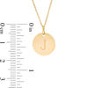 Thumbnail Image 2 of Small Disc Uppercase "J" Pendant in 10K Gold