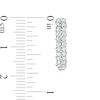 Thumbnail Image 2 of 1/2 CT. T.W. Diamond Double Row Hoop Earrings in 10K White Gold