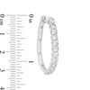 Thumbnail Image 1 of 1 CT. T.W. Diamond Channel Hoop Earrings in 10K White Gold