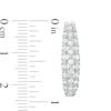 Thumbnail Image 1 of 1 CT. T.W. Diamond Three Row Oval Hoop Earrings in 10K White Gold