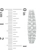 Thumbnail Image 1 of 1 CT. T.W. Diamond Three Row Oval Hoop Earrings in 10K White Gold