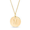 Thumbnail Image 0 of Small Disc Uppercase "M" Pendant in 10K Gold