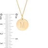 Thumbnail Image 1 of Small Disc Uppercase "M" Pendant in 10K Gold