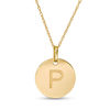 Thumbnail Image 0 of Small Disc Uppercase "P" Pendant in 10K Gold