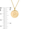 Thumbnail Image 1 of Small Disc Uppercase "P" Pendant in 10K Gold