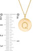 Thumbnail Image 1 of Small Disc Uppercase "Q" Pendant in 10K Gold